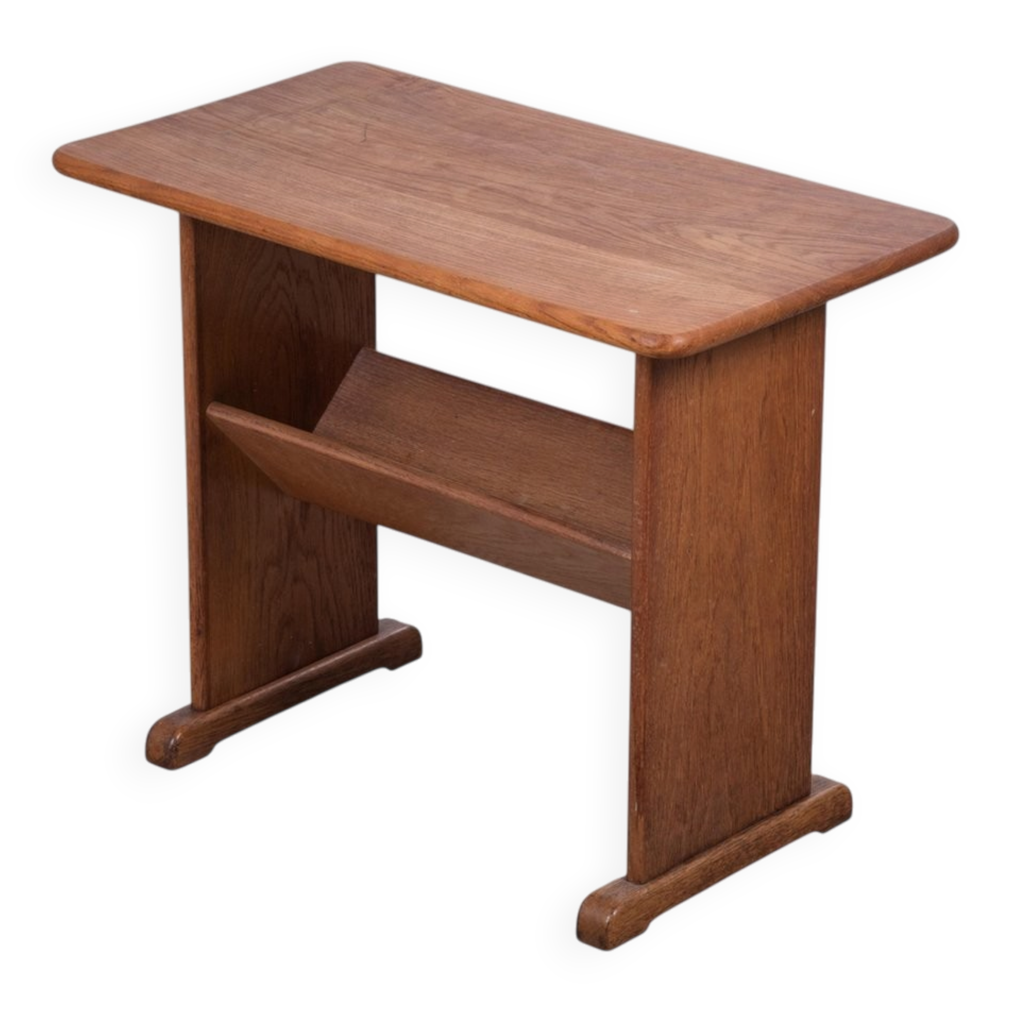 Vintage Oak Magazine Holder, Denmark, 1960s