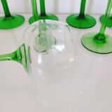Set of 8 Glasses of La Rochère Crystal Wine and Glass