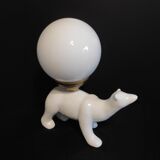 White ceramic bear lamp