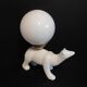 White ceramic bear lamp
