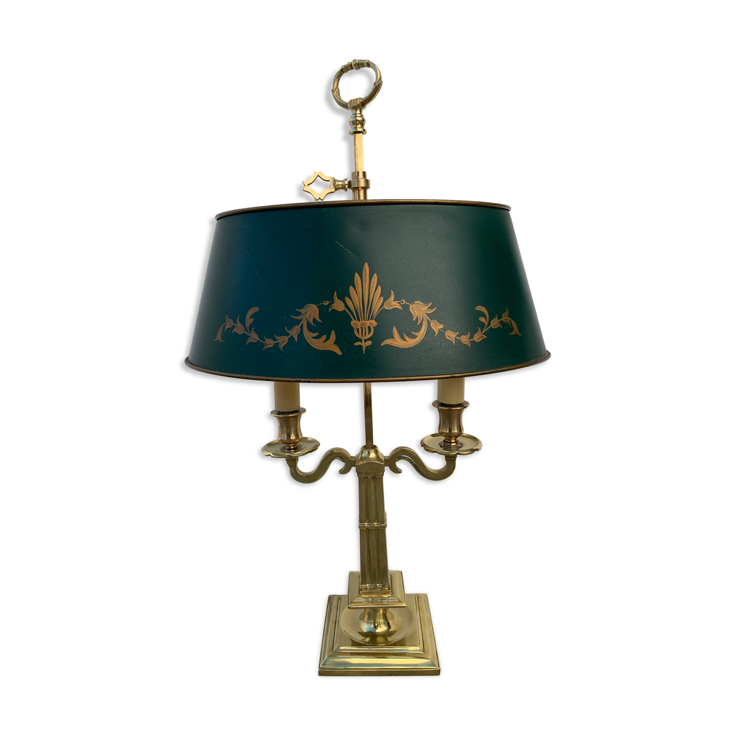 Lucien Gau's gilded bronze water bottle lamp Directoire style, 20th century