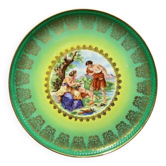 Decorative plate porcelain collection made in germany antique scene art deco