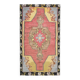 Vintage Turkish Oushak handmade wool cotton pink area rug 172x310