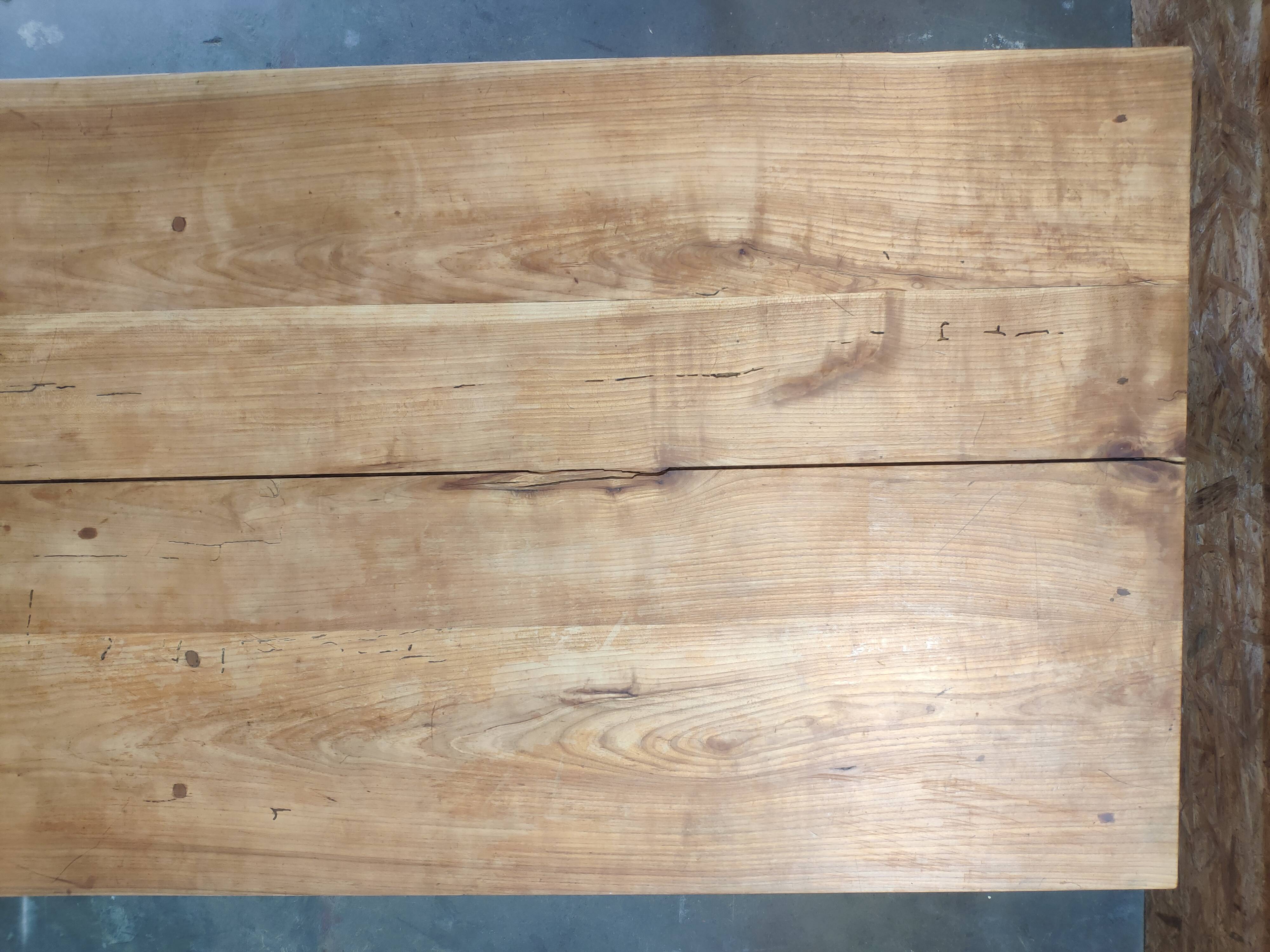 Table de ferme ancienne 9 tiroirs 2m