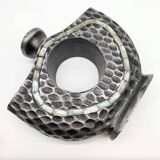 “Hammered Mother-of-Pearl” Vase / Cast Aluminum – 1980s