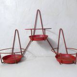 Set of vintage wire metal planters