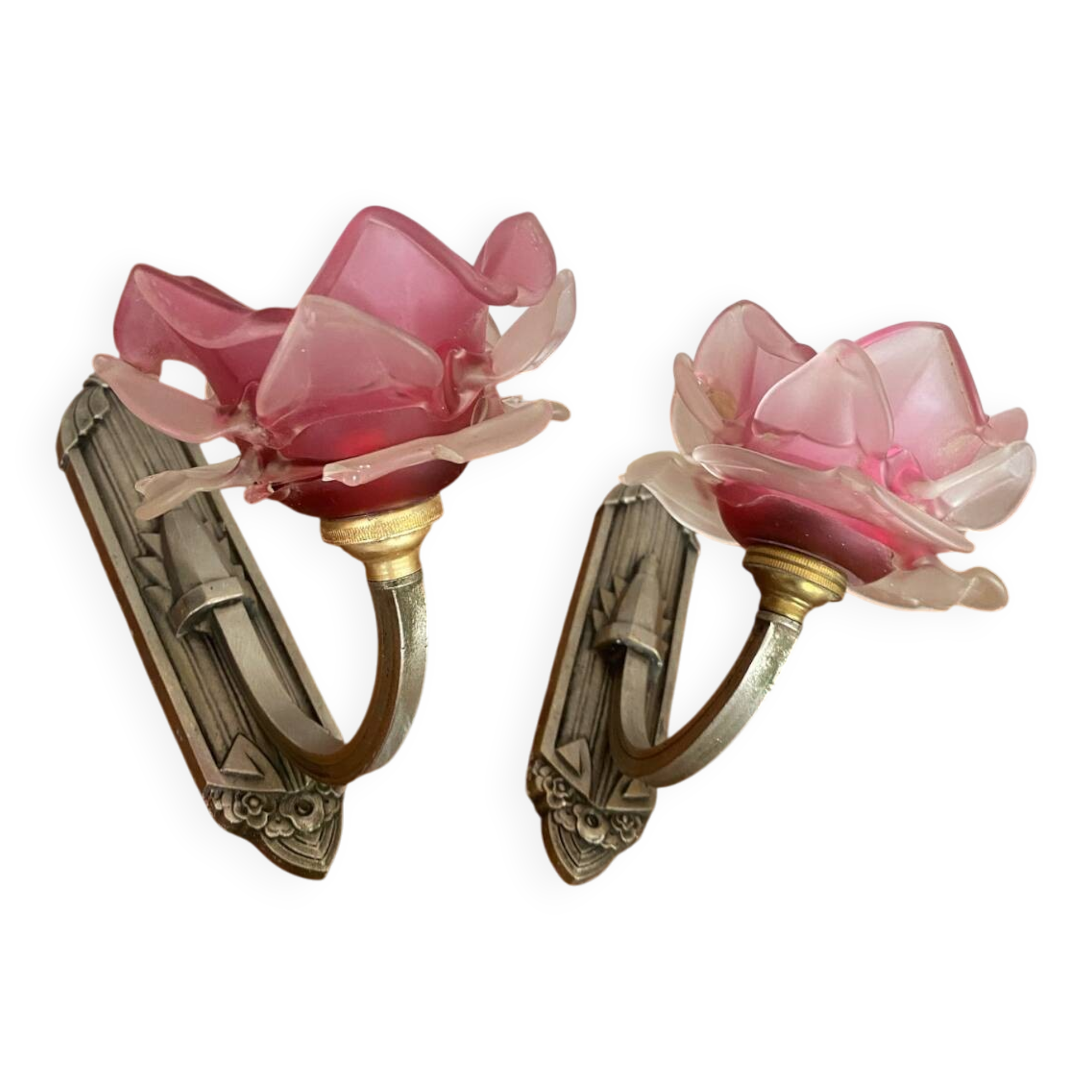 Pair of Art Deco wall lights