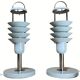 Pair danish scandinavian space age architectural table lamps