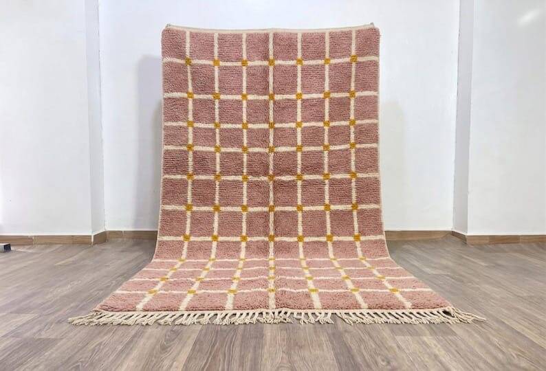 Authentic handwoven natural wool rug size 150/250 cm