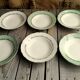 6 Villeroy & Boch deposed hollow plates in ceramics gold decoration