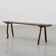 French Primitive Wooden Bench with Splayed Legs, 19th Century
