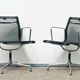 Paire de chaises Ch. Eames Alu Group résille Vitra Vintage