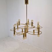 Mid Century Chandelier Designed by Sciolari, 1970's (2 available)