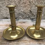 Pair of 19th century push candlesticks