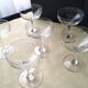 6 Vintage Ground Glass Champagne Glasses