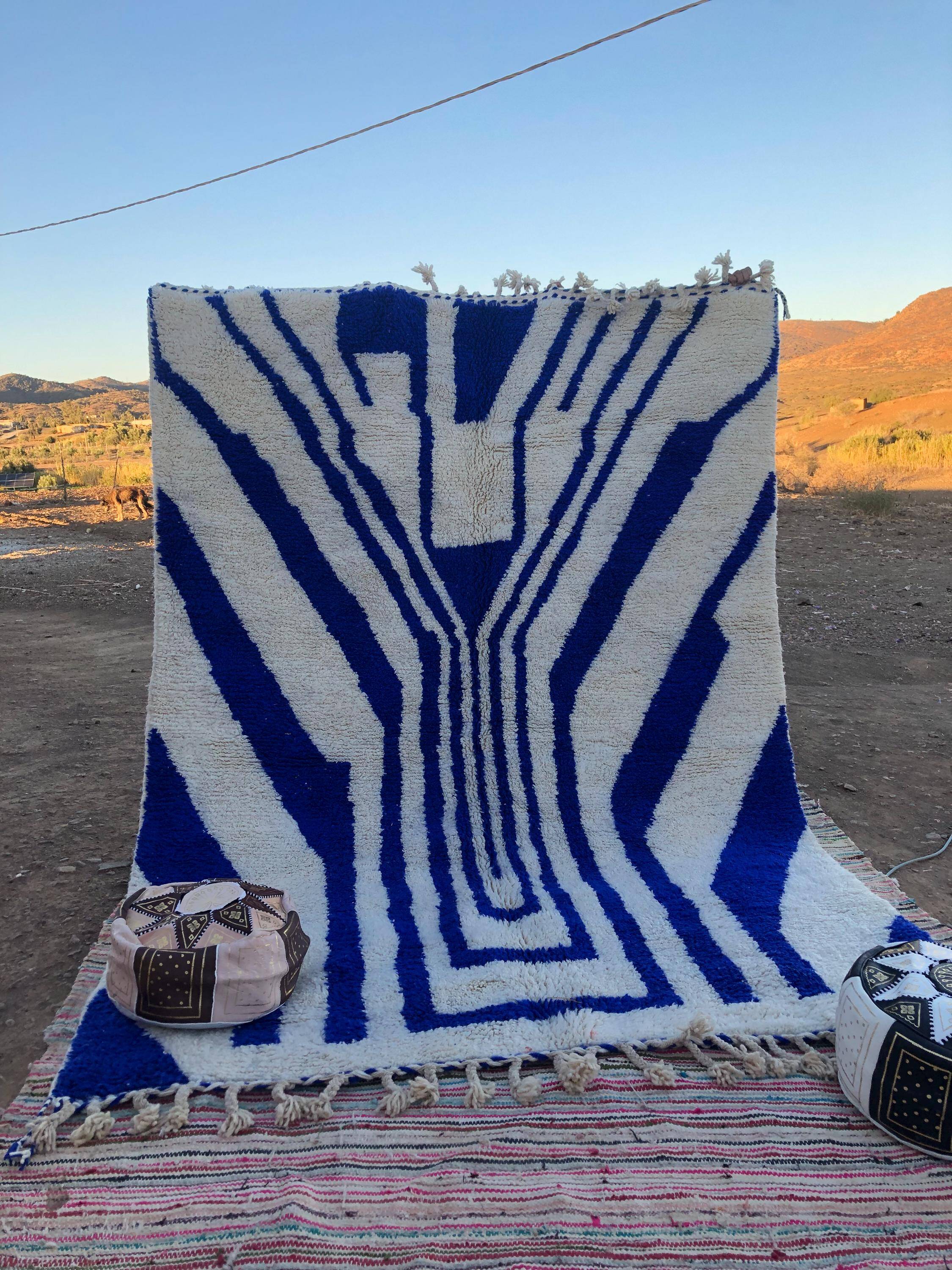 Large handmade Berber rug 3 x 2 m