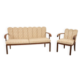 Dining room bench and armchair set, Vienna-Budapest, circa 1930.