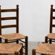 Ensemble de six chaises de salle à manger françaises par Charles Dudouyt