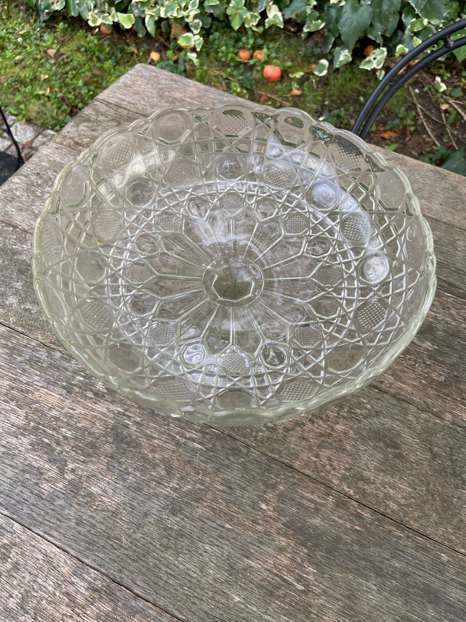 Compotier glass fruit cup 1950