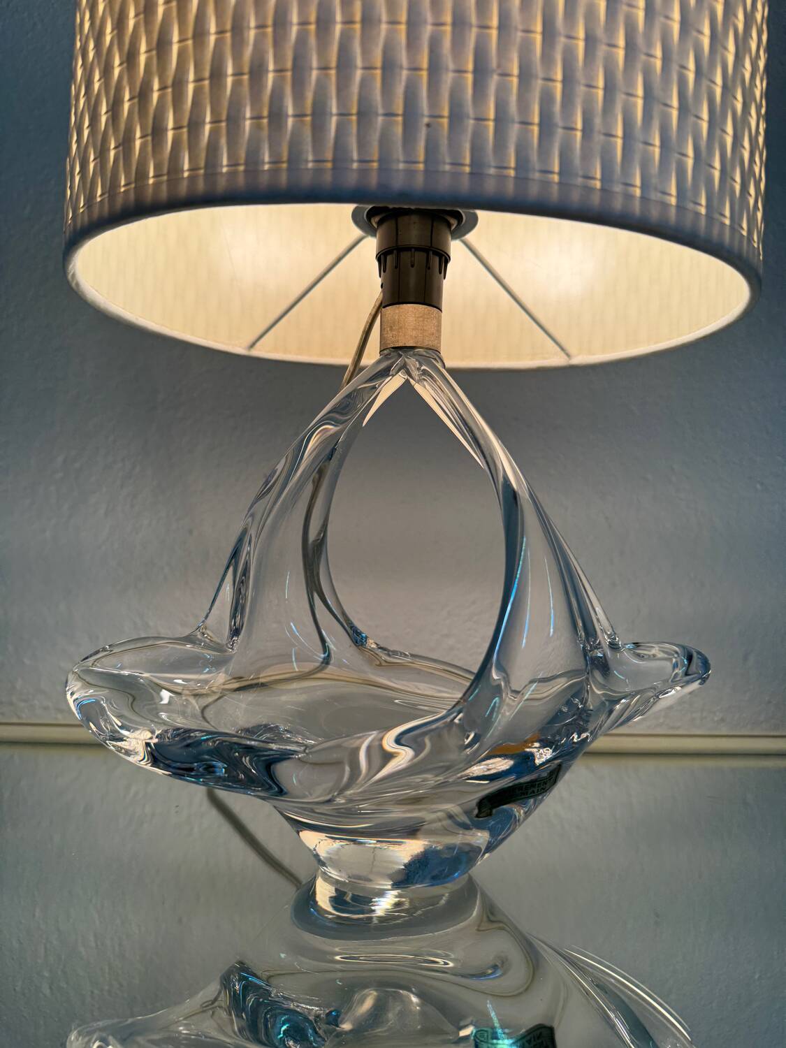 Lampe vide poche cristal années 60
