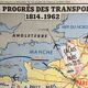 Old Rossignol school map "progress in transport/industry"
