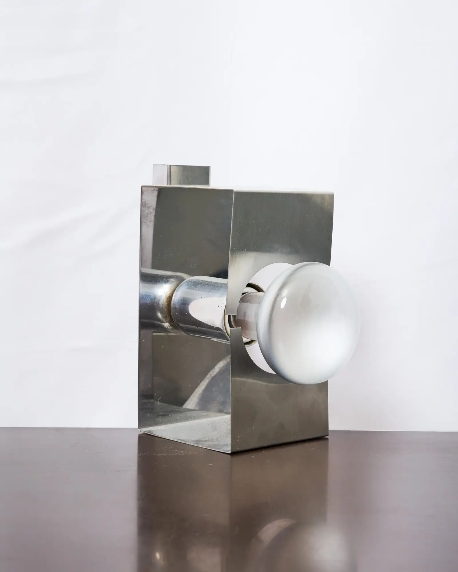 Space age wall light in aluminium and chrome (1 of 3), 1970s