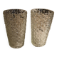 Pair of vintage diamond tip vases