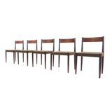 Ensemble de 5 chaises vintage