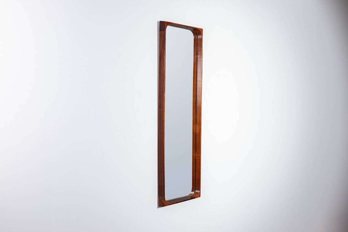 Niels Clausen mirror in rosewood NC Mobler Denmark 1960