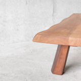 Free form coffee table in solid Elm-1970