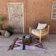 Moroccan Boucherouite rug white - 113 x 145 cm