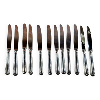 12 dessert knives François Frionnet silver metal for cheese and dessert