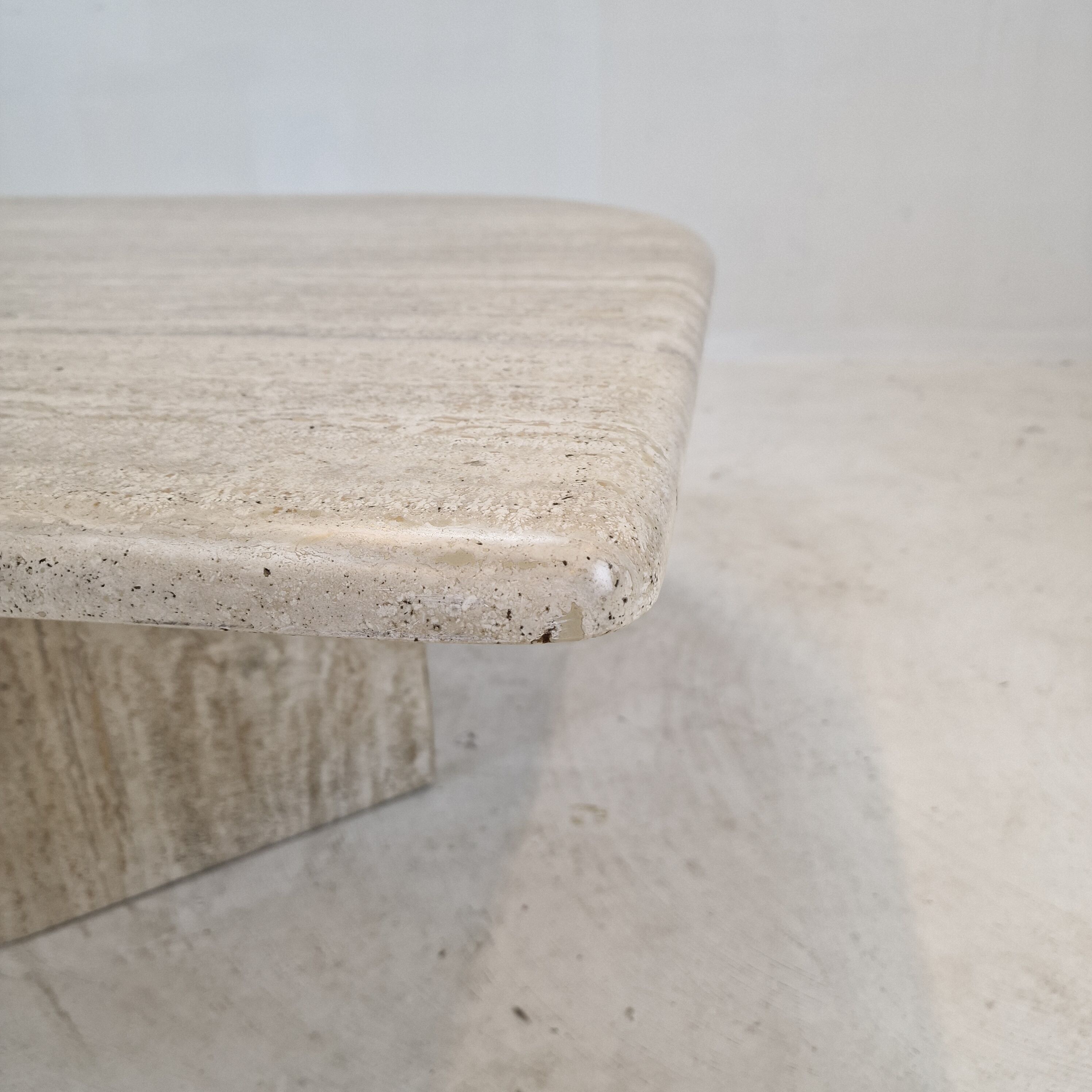Italian travertine coffee table, 1980's