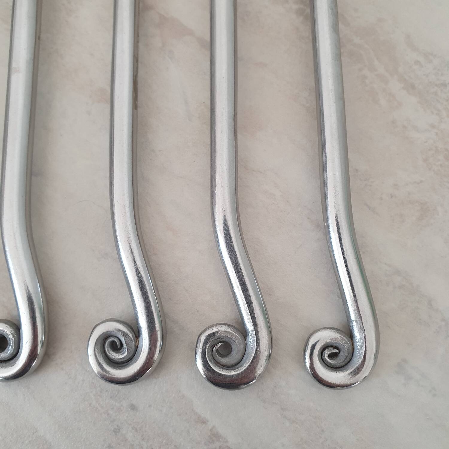 Twisted metal forks / spiral cutlery / twist
