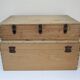 Two boxes clear solid wood patinated early 20th century