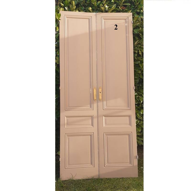 2 pairs of large 19th-century Haussmann-style cupboard doors.