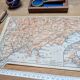 From Nice to Menton, original map printed in 1901.