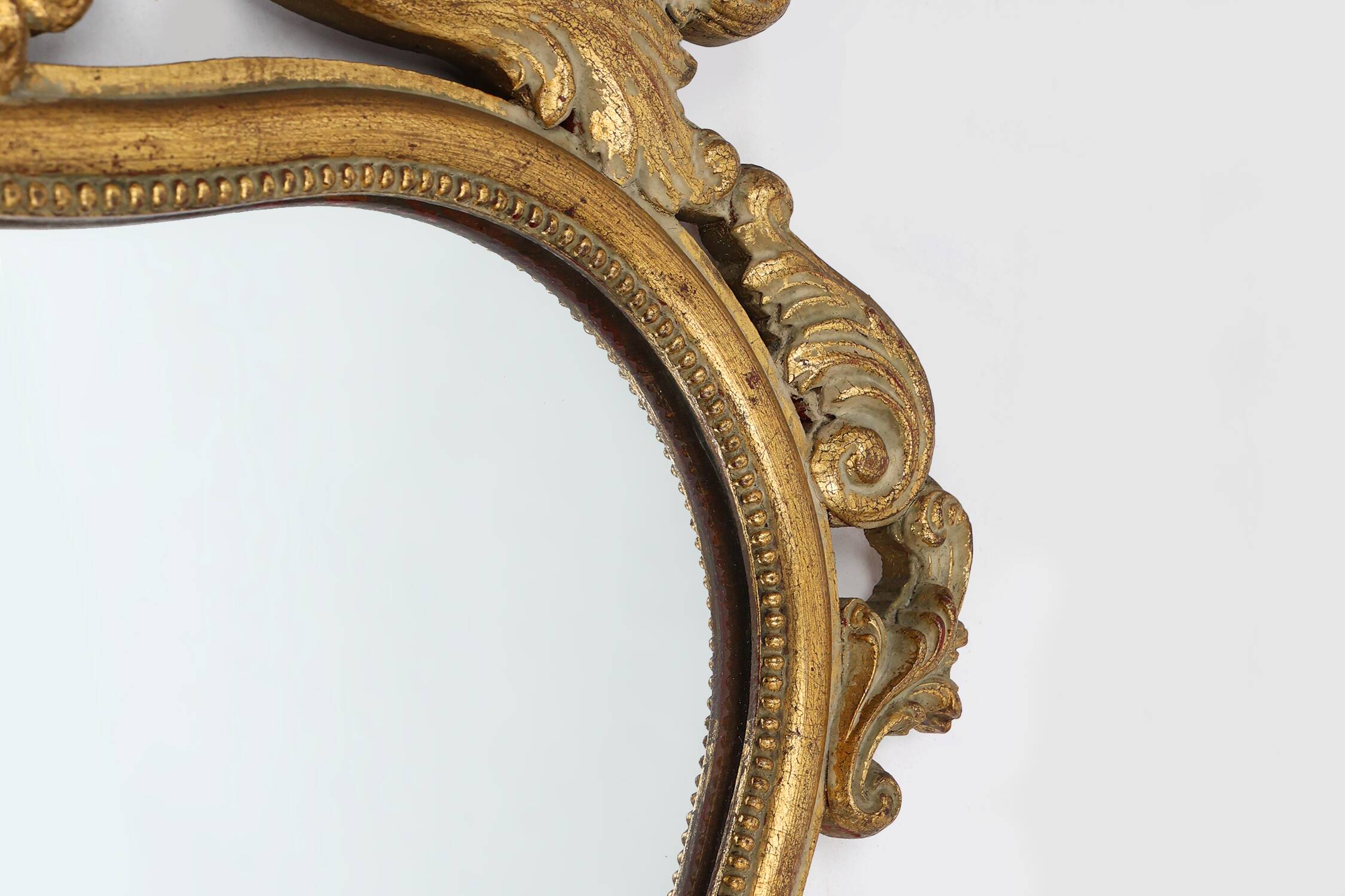 Miroir baroque belge du XXe siècle en bois doré