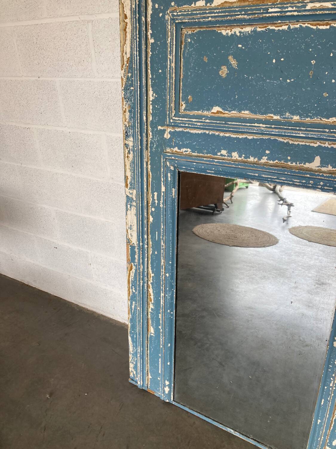 Old fireplace mirror