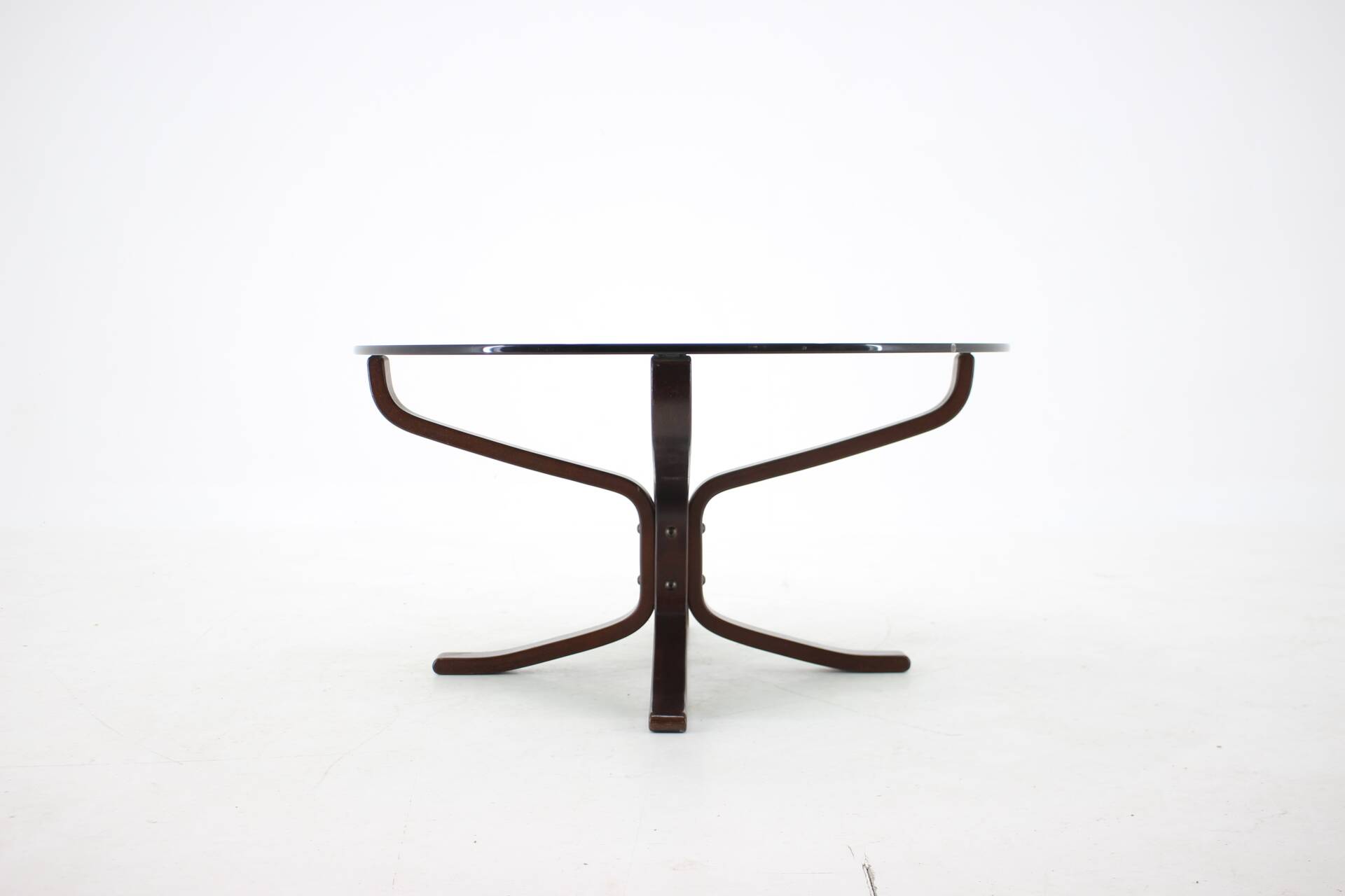 1960 Sigurd Ressell for Vatne Møbler Falcon Glass Top Coffee Table