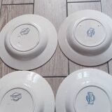 4 deep plates in Sarreguemines earthenware, Tsarine model