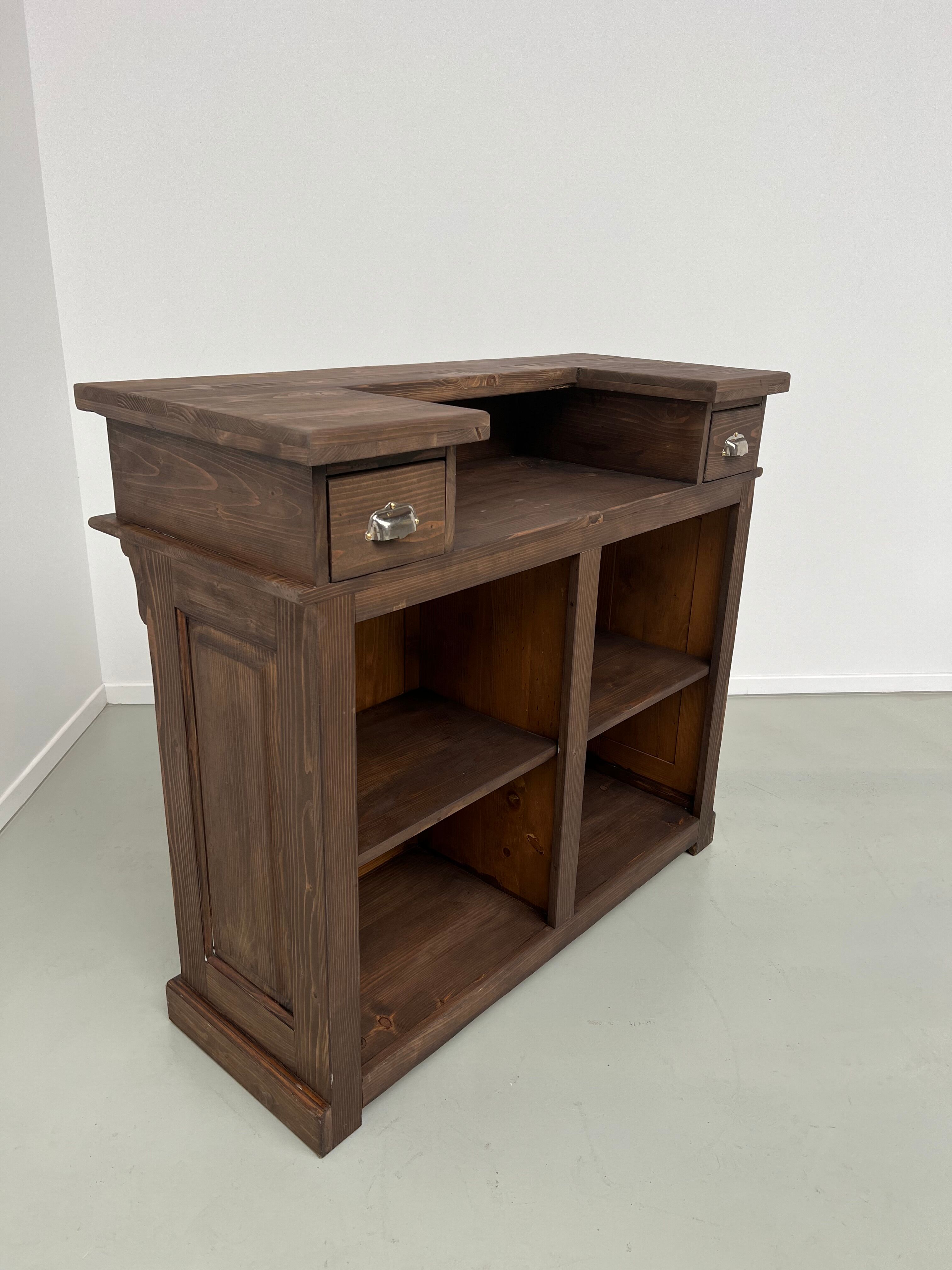 Pine trading counter completely restored