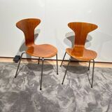 Set of Teak Desk Chairs, Denmark, 1950s