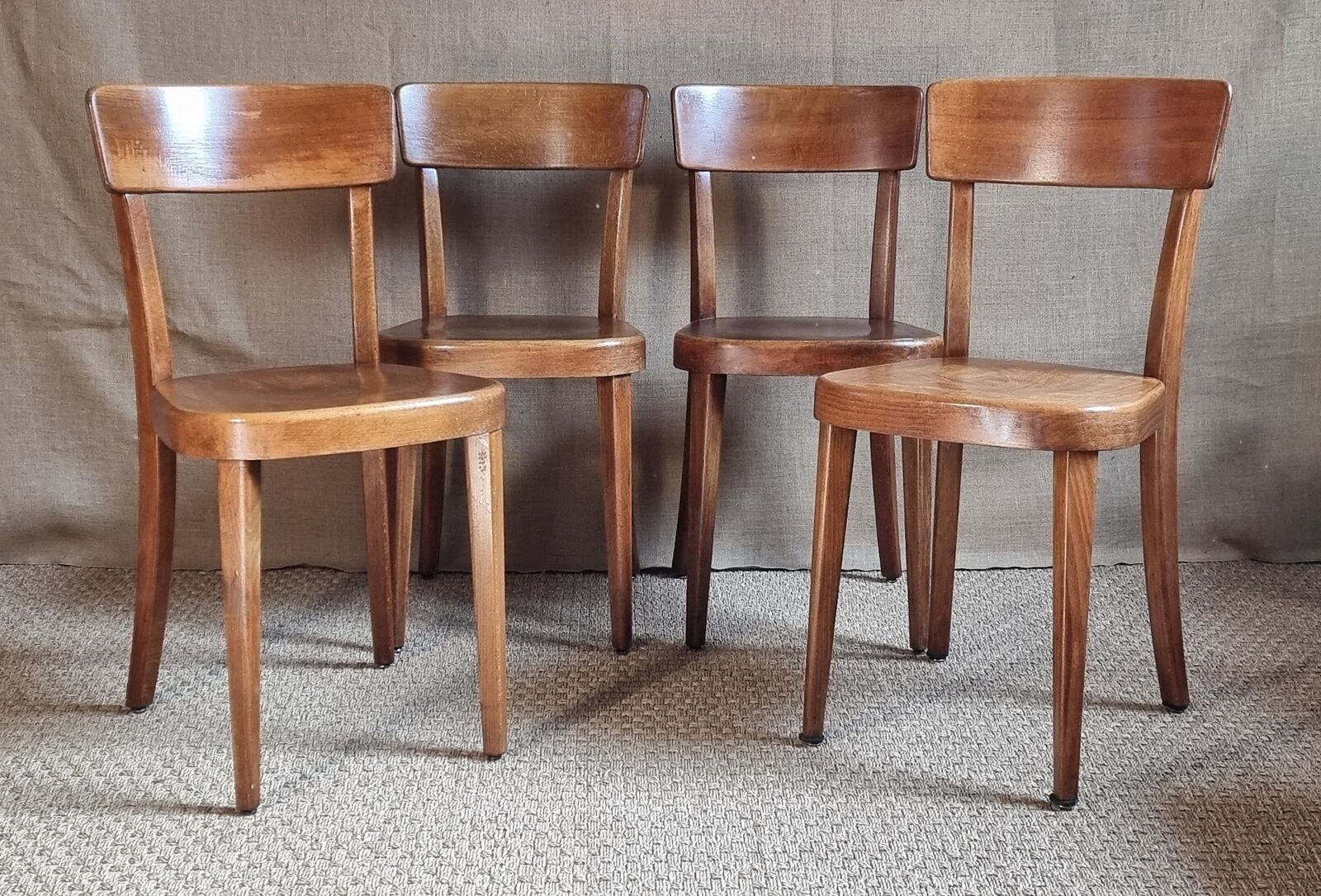 Set of 4 Horgen-Glaris bistro chairs classic model 50s