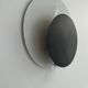 Vintage "Cirkle" wall lamp in black and white lacquered metal, Denmark 1970s