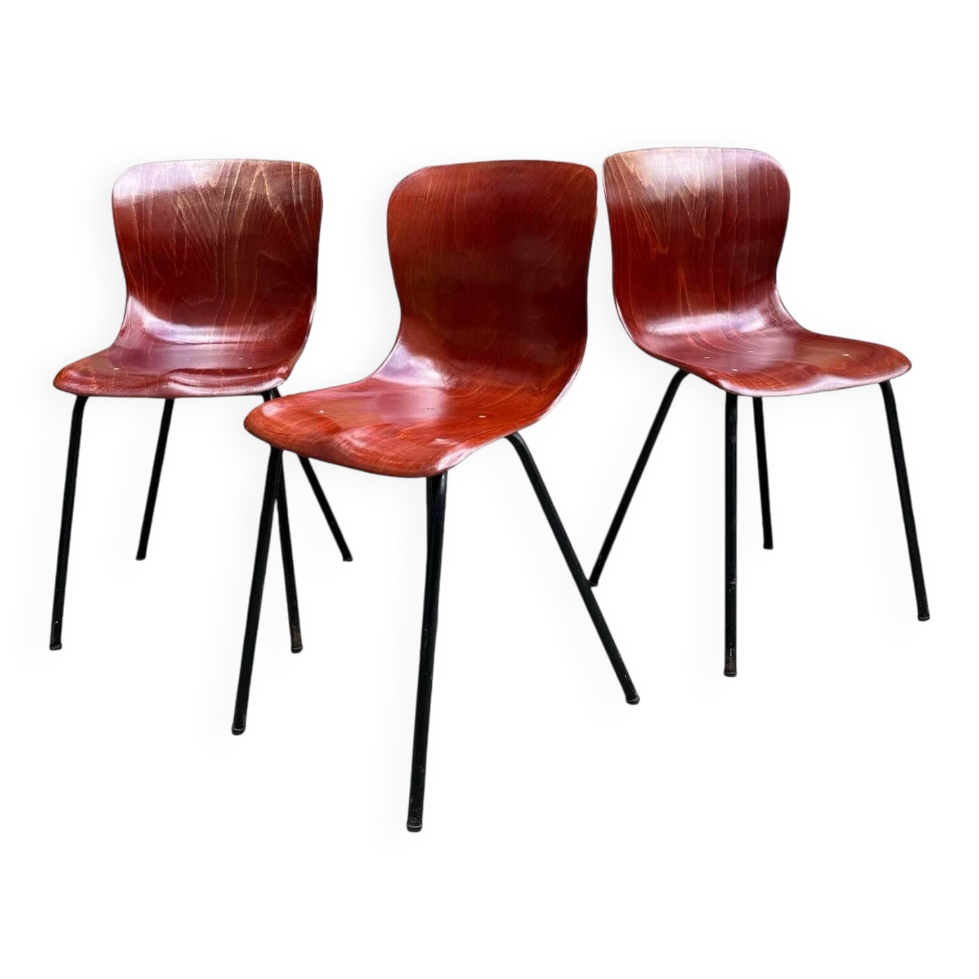 3 Pagholz chairs - Elmar Flöttoto, 1956