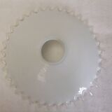 Opaline mount drop speckled lace lampshade pendant chandelier lamp tu