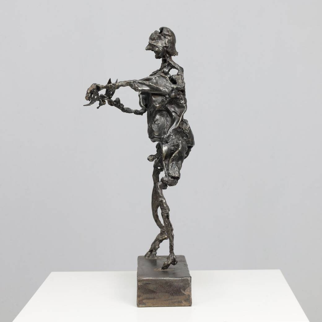 Expressive standing figure by Anthony Binstead, Belgium 1980s
