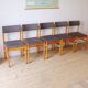Suite de 5 chaises baumann années 60