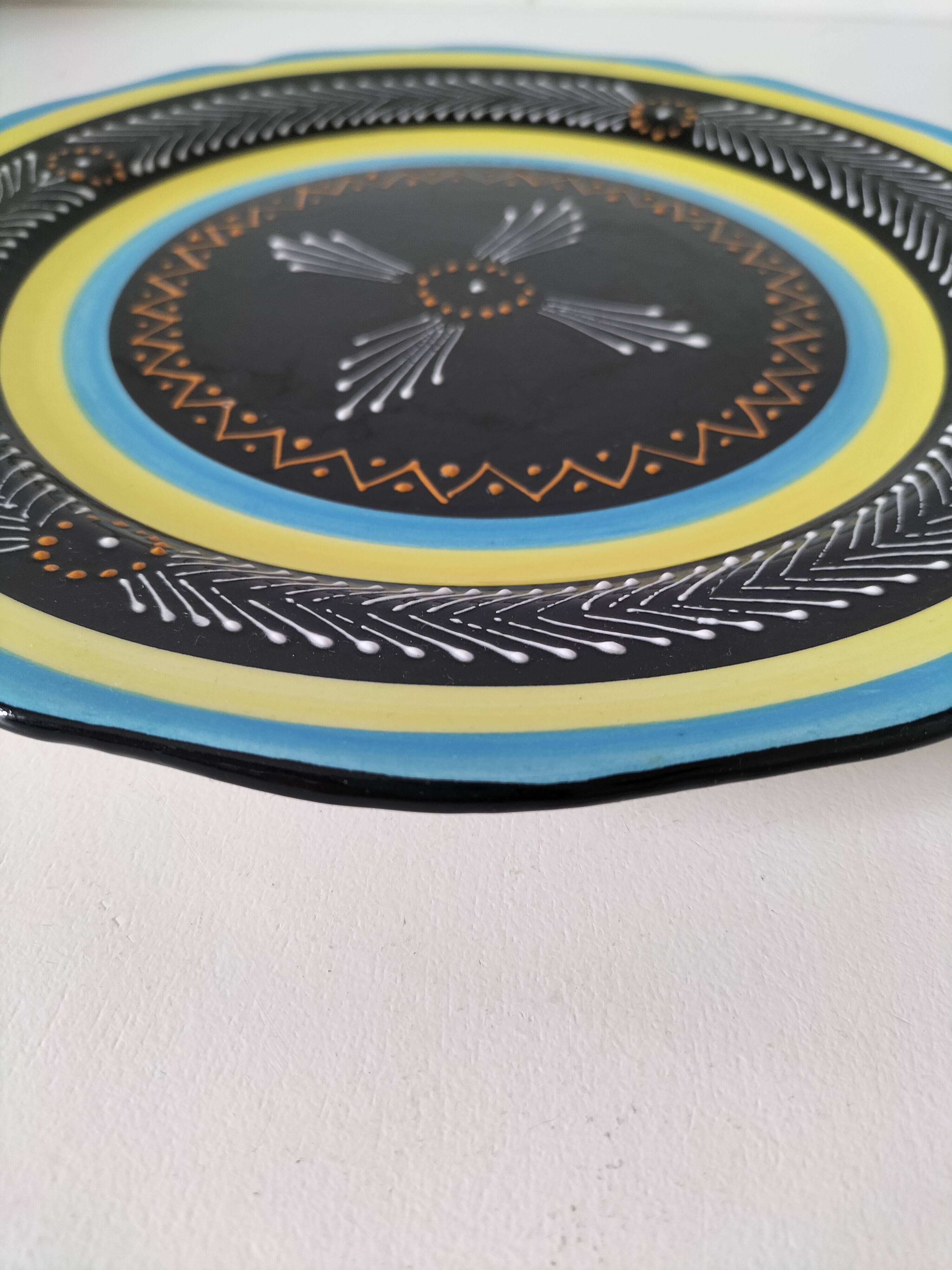 Vintage HB Quimper plate